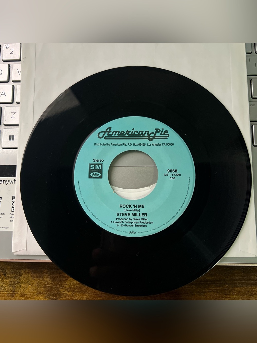 Steve Miller - Rock N' Me/ Living In The USA - American Pie 45 RPM Record